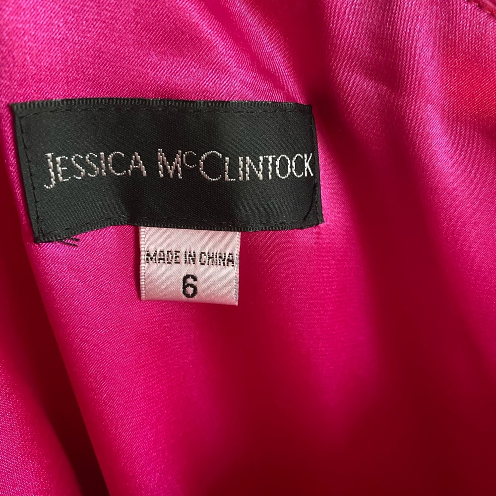 Jessica McClintock One Shoulder Pink Dress - Picture 3 of 3